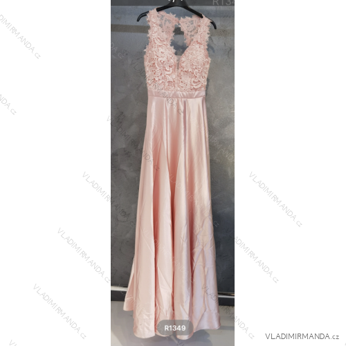 Langes, elegantes Partykleid für Damen mit Trägern (S/M EINHEITSGRÖSSE) ITALIAN FASHION FMPRP23R1349