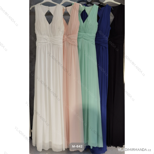 Langes, elegantes, ärmelloses Partykleid für Damen (Einheitsgröße S/M) ITALIAN FASHION FMPRP23M-642