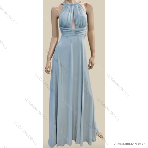 Langes, elegantes, ärmelloses Partykleid für Damen (Einheitsgröße S/M) ITALIAN FASHION FMPRP23JR-17932