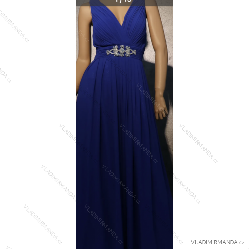 Langes, elegantes, ärmelloses Partykleid für Damen (Einheitsgröße S/M) ITALIAN FASHION FMPRP231203