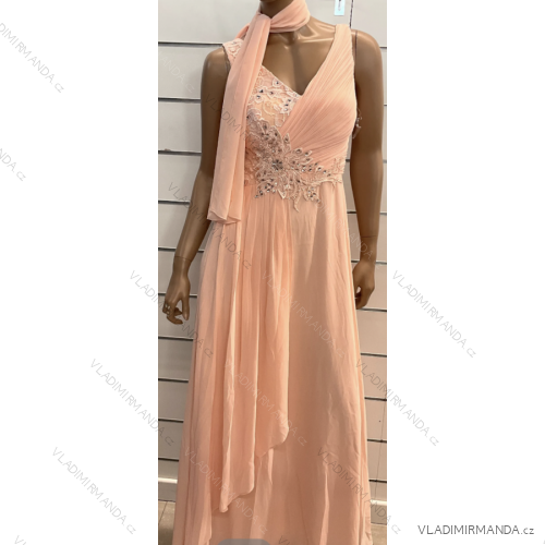 Langes, elegantes, ärmelloses Partykleid für Damen (Einheitsgröße S/M) ITALIAN FASHION FMPRP231663
