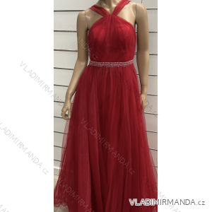 Langes, elegantes, ärmelloses Partykleid für Damen (Einheitsgröße S/M) ITALIAN FASHION FMPRP23M-9220