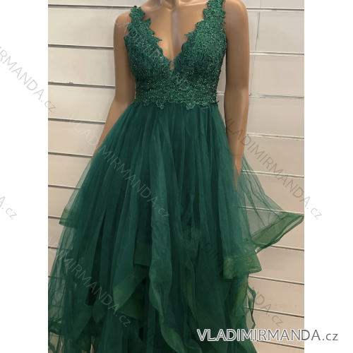 Langes, elegantes Partykleid für Damen mit Trägern (S/M EINHEITSGRÖSSE) ITALIAN FASHION FMPRP23DF8861