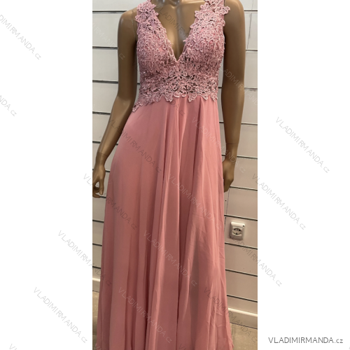 Langes, elegantes Partykleid für Damen mit Trägern (S/M EINHEITSGRÖSSE) ITALIAN FASHION FMPRP23DF8757