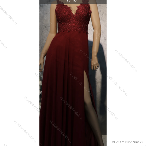Langes, elegantes Partykleid für Damen mit Trägern (S/M EINHEITSGRÖSSE) ITALIAN FASHION FMPRP23DF8742