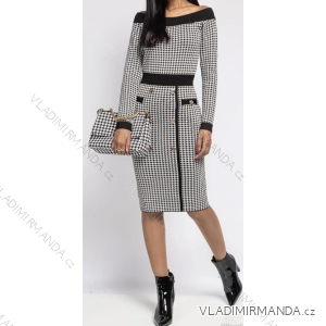 Elegantes Damenkleid mit langen Ärmeln (Einheitsgröße S/M) ITALIAN FASHION FMPRP23DPU425-5