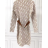 Elegantes Damenkleid mit langen Ärmeln (Einheitsgröße S/M) ITALIAN FASHION FMPRP23MC1700