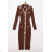Elegantes Damenkleid mit langen Ärmeln (Einheitsgröße S/M) ITALIAN FASHION FMPRP23DPU419