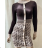 Elegantes Damenkleid mit langen Ärmeln (Einheitsgröße S/M) ITALIAN FASHION FMPRP23JL-833