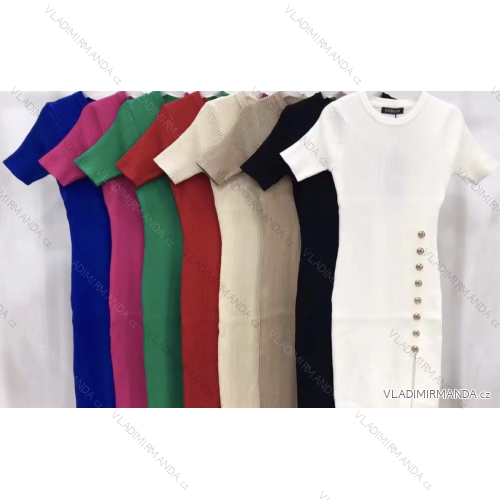 Kurzarmkleid für Damen (S/M EINHEITSGRÖSSE) ITALIAN FASHION FMPRP23CH714