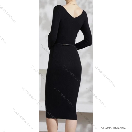 Elegantes Damenkleid mit langen Ärmeln (Einheitsgröße S/M) ITALIAN FASHION FMPRP231835