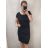 Kurzarmkleid für Damen in Übergröße (L-3XL) POLISH FASHION PMF20013 schwarz 44