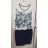 Kurzarmkleid für Damen in Übergröße (L-3XL) POLISH FASHION PMF23FLO <p>blau</p> 40