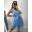 Trägerloses Partykleid für Damen aus Tüll (Einheitsgröße S/M/L) ITALIAN FASHION IM9239005