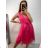 Trägerloses Partykleid für Damen aus Tüll (Einheitsgröße S/M/L) ITALIAN FASHION IM9239005