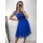 Kurzärmliges Partykleid aus Tüll für Damen (Einheitsgröße S/M) ITALIAN FASHION IM9238938