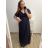 Langes Strickkleid mit Rollkragen und kurzen Ärmeln für Damen (Einheitsgröße S/M) ITALIAN FASHION IMM22FD51751