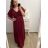 Langes Strickkleid mit Rollkragen und kurzen Ärmeln für Damen (Einheitsgröße S/M) ITALIAN FASHION IMM22FD51751 XL/2XL altrosa