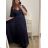 Šaty plesové dlouhé elegantní společenské krátký rukáv dámské nadrozměr (XL/2XL ONE SIZE) ITALSKÁ MÓDA IMM22PL80658 XL/2XL schwarz