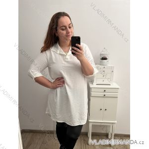 Damen-Tunika-Shirt mit langen Ärmeln, große Größen (2XL/3XL, EINE GRÖSSE) ITALIAN FASHION IM423028