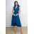 Damen Plus Size (42-46) langes elegantes ärmelloses Partykleid POLISH FASHION PMLBC23265-10 <p>blau</p> 44