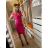 Kleid kurz für Frauen Kleiderbügel (uni s / m) ITALIENISCHER MODUS IMM23ELENA