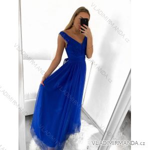 Formales langes elegantes Damenkleid (S/M EINHEITSGRÖSSE) ITALIAN FASHION IM923MARINA/DU