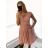 Kleid Kurzarm Damen (Uni L-2XL) ITALIENISCH MODA IMS20004