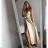 Langes Sommerkleid aus Satin mit Trägern Damen mit Gürtel (UNI S / M) ITALIAN FASHION IMM22INFINITE -   grüne Erbse -   S / M