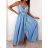 Langes Sommerkleid aus Satin mit Trägern Damen mit Gürtel (UNI S / M) ITALIAN FASHION IMM22INFINITE -   grüne Erbse -   S / M