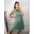 Kurzes Partykleid für Damen aus Tüll und Spitze (Einheitsgröße S/M/L) ITALIAN FASHION IMHMS23173