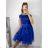 Kurzes Partykleid für Damen aus Tüll und Spitze (Einheitsgröße S/M/L) ITALIAN FASHION IMHMS23173