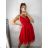 Šaty letní na ramínka dámské (S/M ONE SIZE) ITALSKÁ MÓDA IMPBB22B21841 S/M altrosa