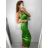 Langes, elegantes, trägerloses Satin-Partykleid für Damen (Einheitsgröße S/M) ITALIAN FASHION IMPSH236357A/DU -   Smaragdgrün -   S/M/L