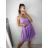 Šaty elegantní krátké bez rukávu společenské dámské (S/M ONE SIZE) ITALSKÁ MÓDA IMM22Q52233 S/M rot