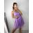 Šaty elegantní krátké bez rukávu společenské dámské (S/M ONE SIZE) ITALSKÁ MÓDA IMM22Q52233 S/M rot
