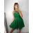 Šaty elegantní krátké bez rukávu společenské dámské (S/M ONE SIZE) ITALSKÁ MÓDA IMM22Q52233 S/M rot