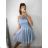 Šaty elegantní krátké bez rukávu společenské dámské (S/M ONE SIZE) ITALSKÁ MÓDA IMM22Q52233 S/M rot
