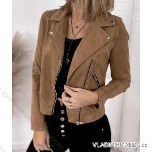 Damen-Langarm-Lederjacke (S-XL) ITALIAN FASHION IMWE23120