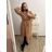Kurzärmliges Hemdkleid für Damen (S / M ONE SIZE) ITALIAN FASHION IM422633 L/XL braun