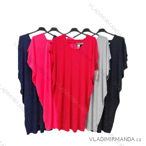 Shirt verlängert 3/4 Langarm Damen (L/XL/2XL ONE SIZE) ITALIAN FASHION IM423025