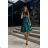 Damen Plus Size (42-46) langes elegantes ärmelloses Partykleid POLISH FASHION PMLBC23265-10 grün 34