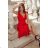 Damen Plus Size (42-46) langes elegantes ärmelloses Partykleid POLISH FASHION PMLBC23265-10 rot 34