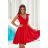 Damen Plus Size (42-46) langes elegantes ärmelloses Partykleid POLISH FASHION PMLBC23265-10 rot 34