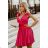 Damen Plus Size (42-46) langes elegantes ärmelloses Partykleid POLISH FASHION PMLBC23265-10 dunkelrosa 34