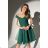 Ärmelloses, elegantes Carmen-Partykleid für Damen (34-40) POLISH FASHION PMLBC23277-13 grün 40
