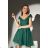 Ärmelloses, elegantes Carmen-Partykleid für Damen (34-40) POLISH FASHION PMLBC23277-13 grün 40