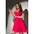 Damen Plus Size (42-46) langes elegantes ärmelloses Partykleid POLISH FASHION PMLBC23265-10 dunkelrosa 34