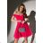Damen Plus Size (42-46) langes elegantes ärmelloses Partykleid POLISH FASHION PMLBC23265-10 dunkelrosa 34