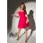 Damen Plus Size (42-46) langes elegantes ärmelloses Partykleid POLISH FASHION PMLBC23265-10 dunkelrosa 34